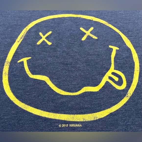 Nirvana Graphic Band Tshirt 2018 Blue Short Sleeve Crewneck Men’s Size XL - Picture 3 of 7